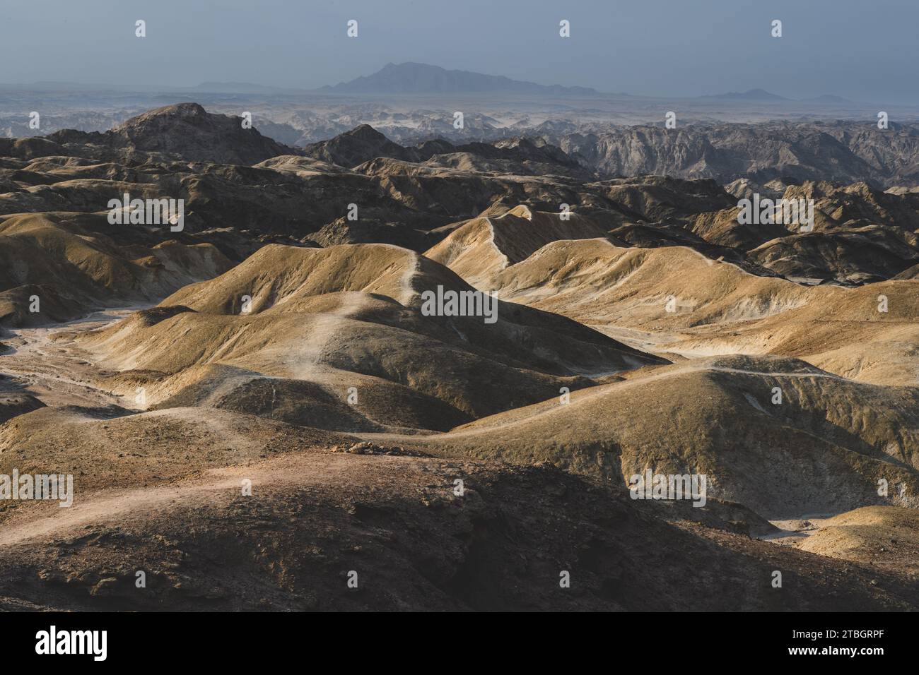 Paysage lunaire, Parc Namib Naukluft, Namibie, Afrique Banque D'Images