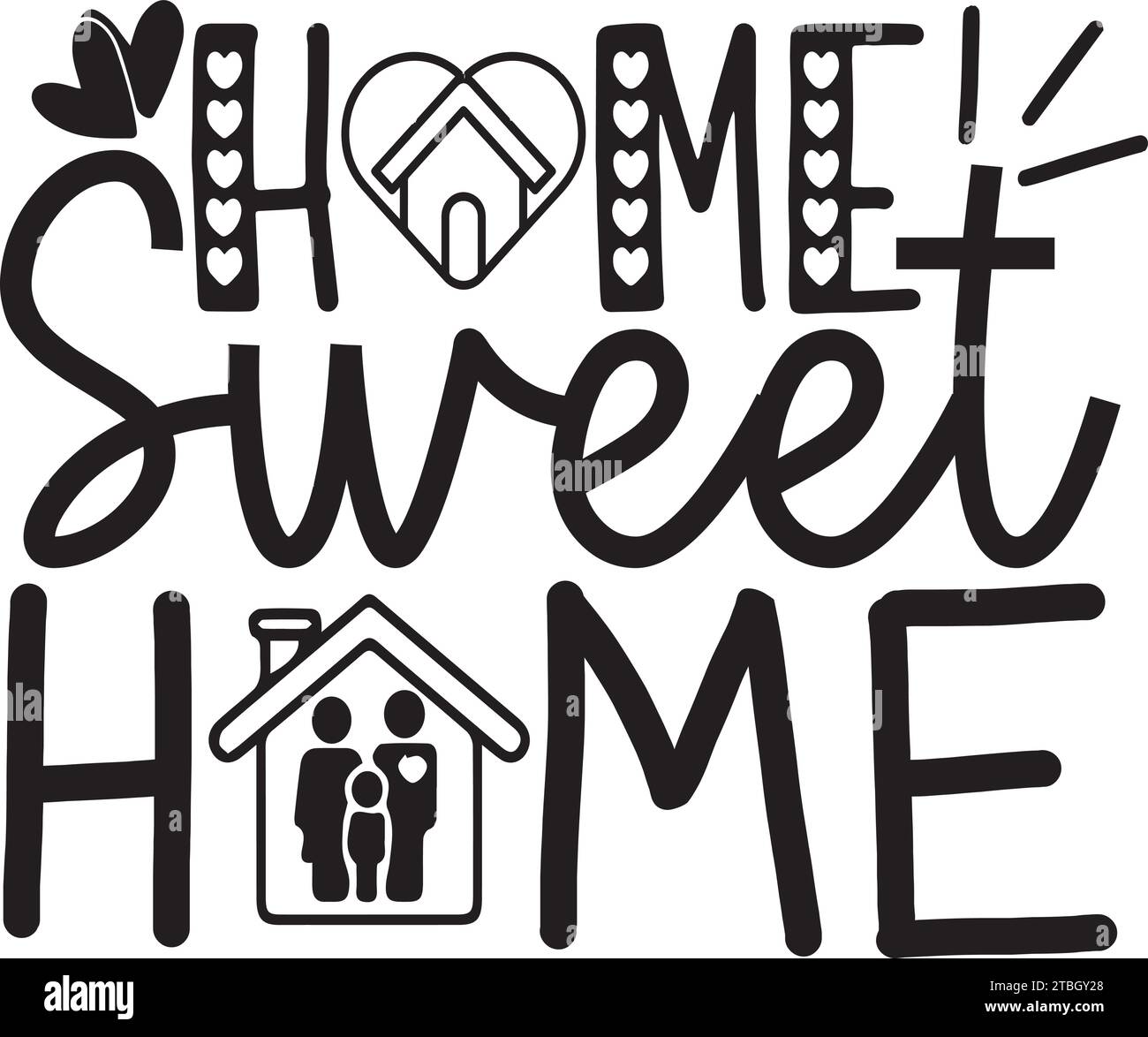 Home Sweet Home SVG Illustration de Vecteur