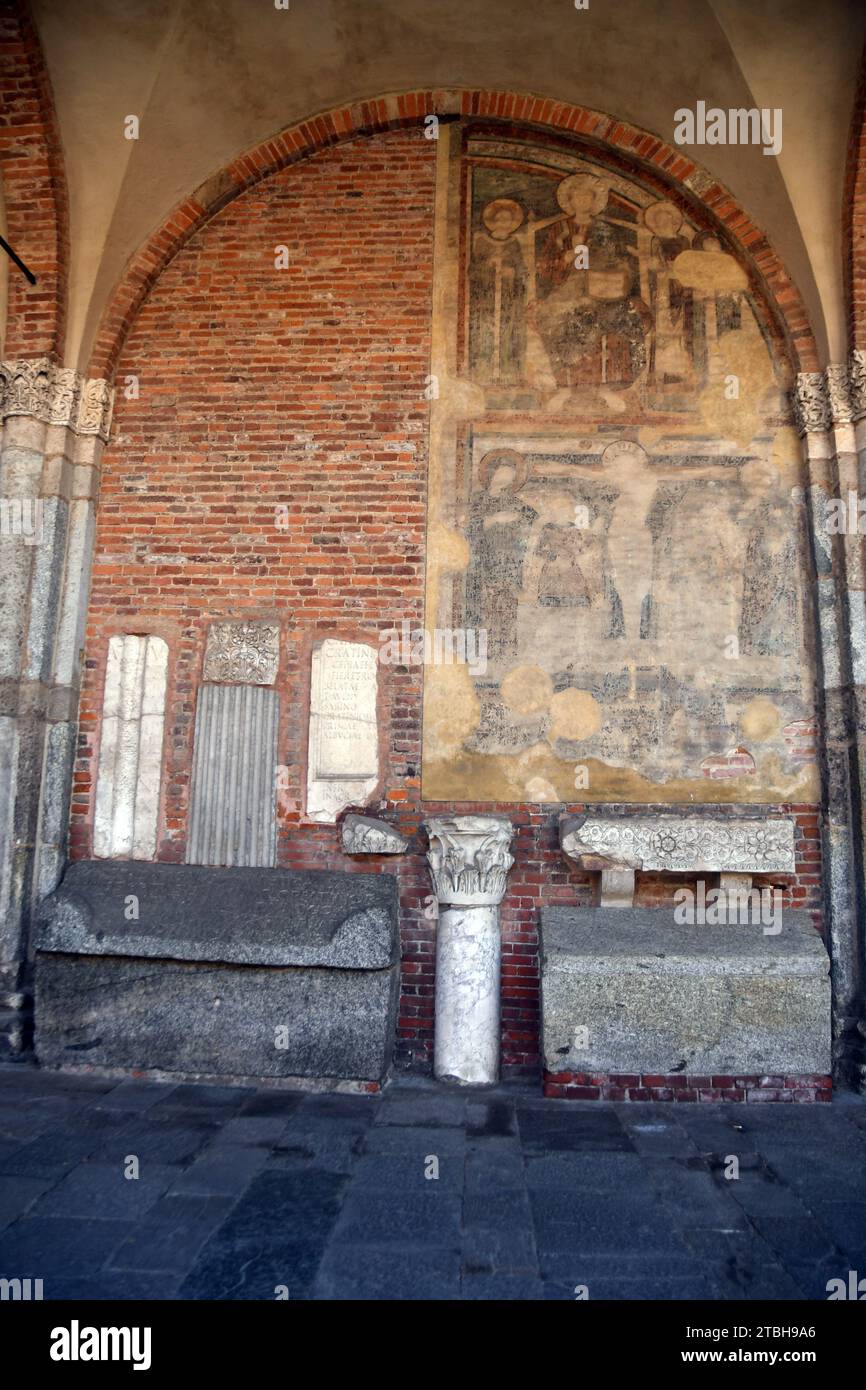 Milan Italie - Cloître de Sant' Ambrogio Banque D'Images