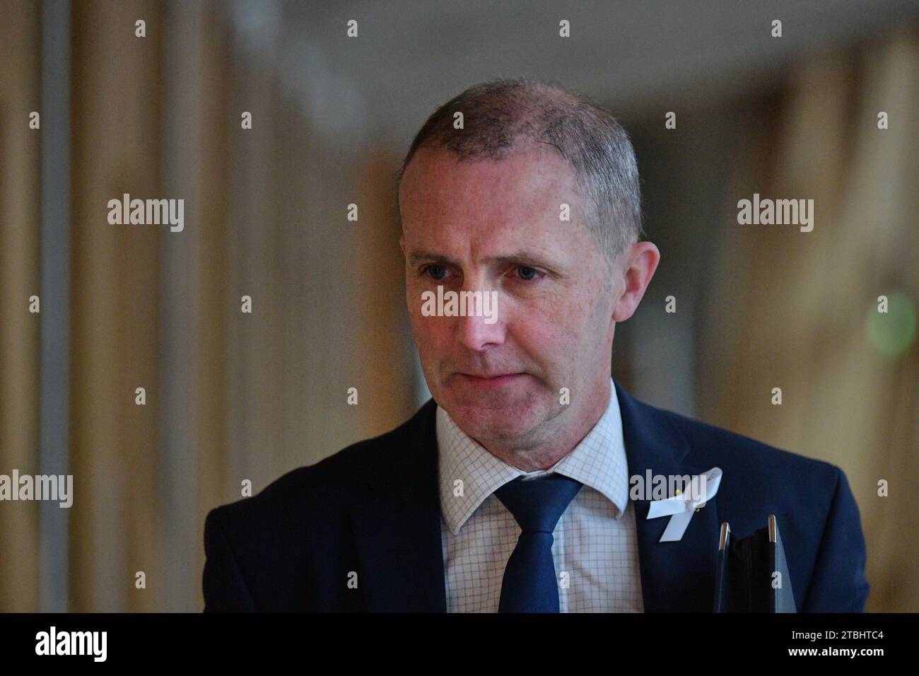 Édimbourg Écosse, Royaume-Uni 07 décembre 2023. Michael Matheson MSP, secrétaire du Cabinet pour le rétablissement, la santé et les soins sociaux du NHS au Parlement écossais. crédit sst/alamy live news Banque D'Images