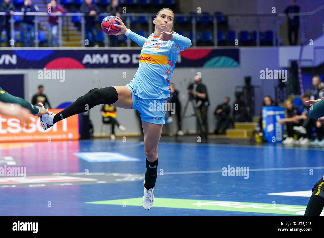 Estavana Polman des pays-Bas lors du 26e Championnat du monde féminin de l'IHF 2023, main Round IV Handball match entre les pays-Bas et le Brésil le 6 décembre 2023 à Arena Nord à Fredrikshavn, Danemark Banque D'Images