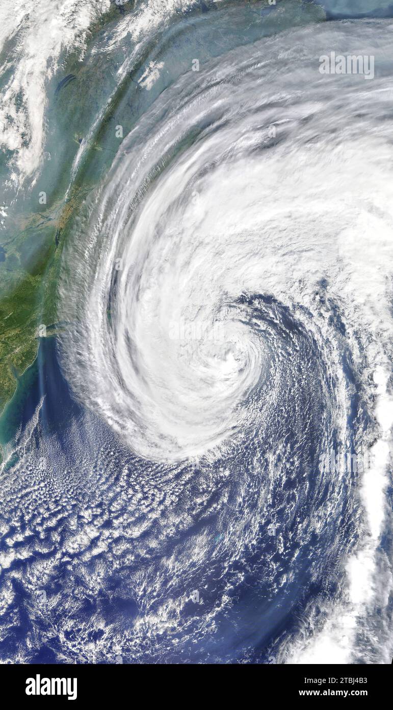Le 22 septembre 2020 - vue satellite de l'ouragan Teddy s'approchant des Maritimes canadiennes. Banque D'Images