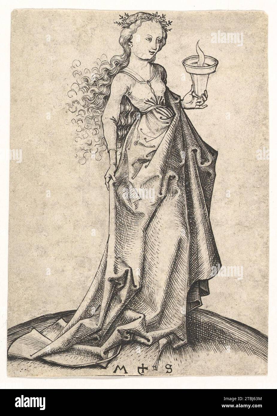 La deuxième Vierge sage 1984 de Martin Schongauer Banque D'Images