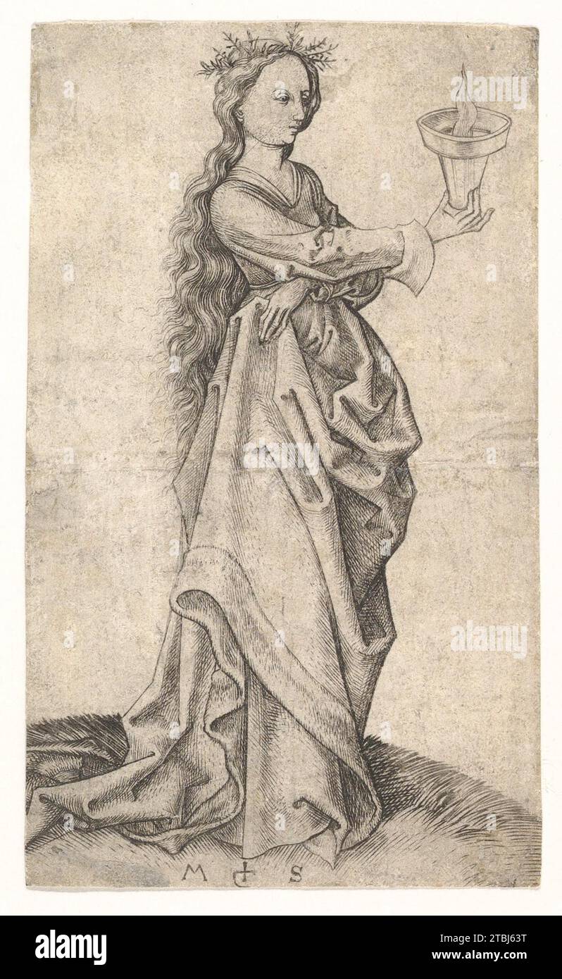 La troisième Vierge Sage 1984 par Martin Schongauer Banque D'Images