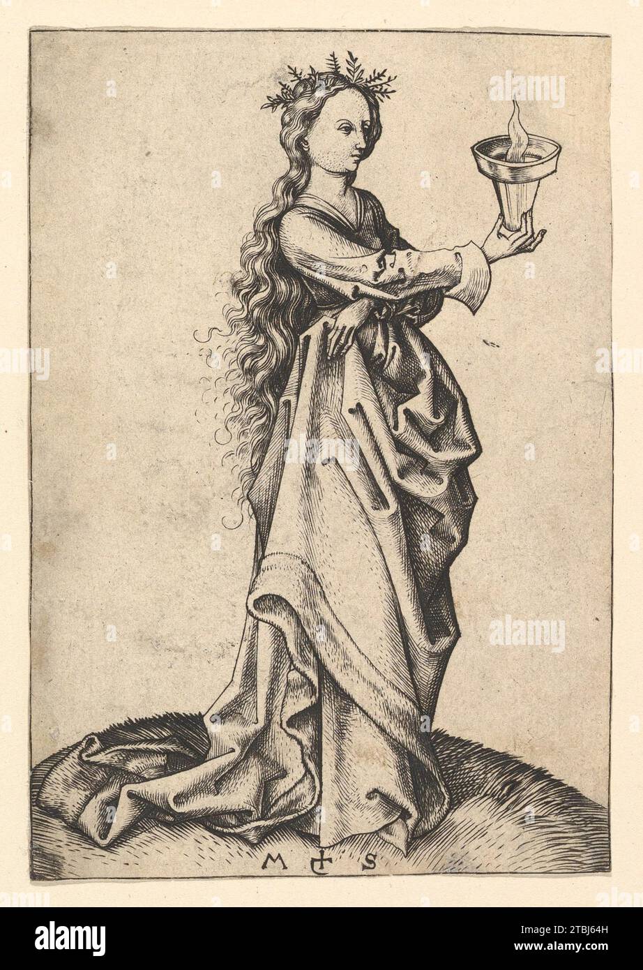 La troisième Vierge Sage 1940 par Martin Schongauer Banque D'Images