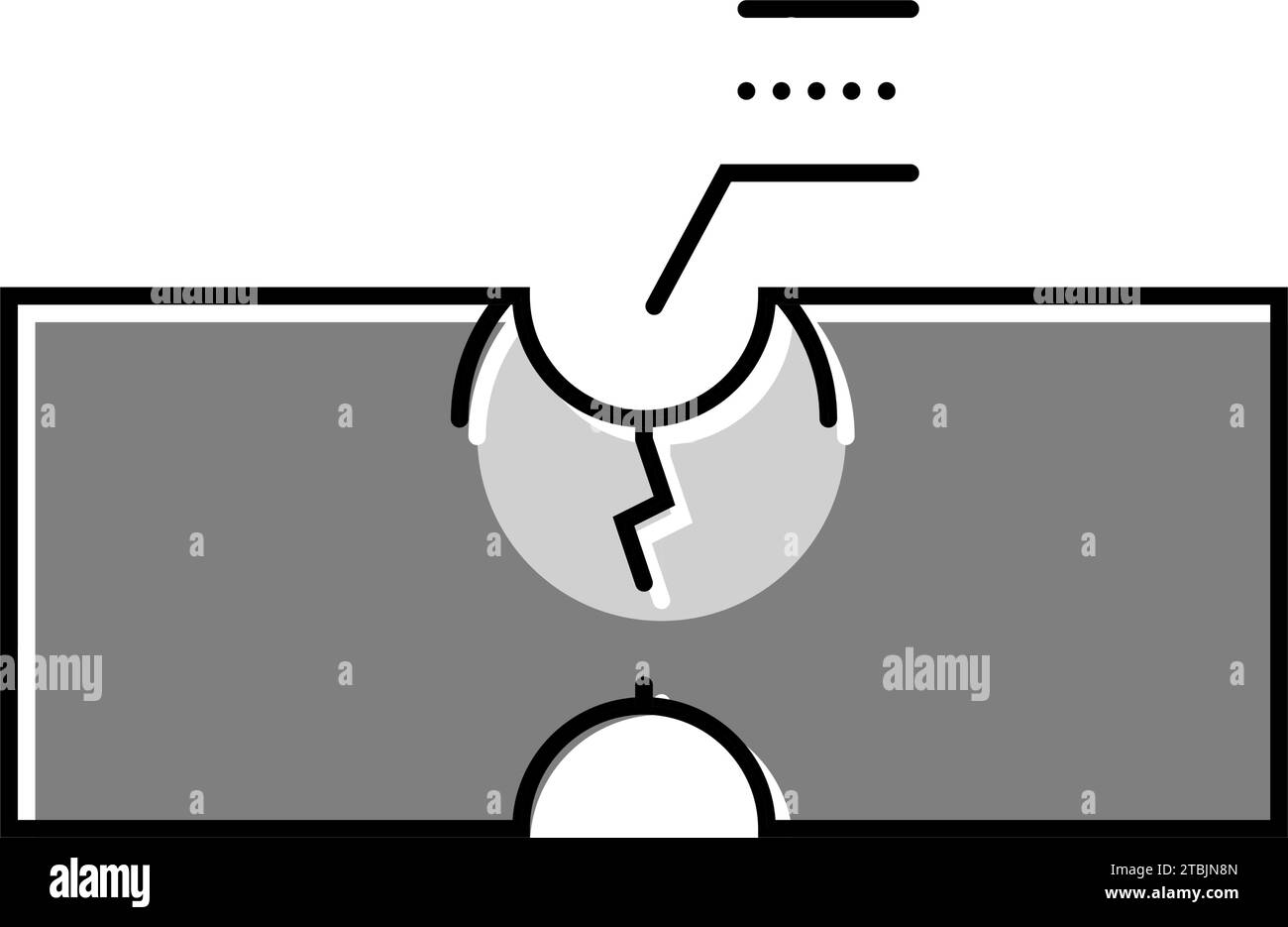 illustration vectorielle d'icône couleur d'ingénieur mécanique d'analyse de fatigue Illustration de Vecteur