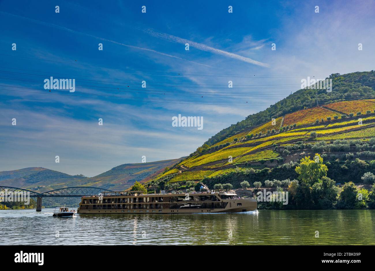 Sur le fleuve Douro à Pinhao, vallée du Douro, Portugal Banque D'Images