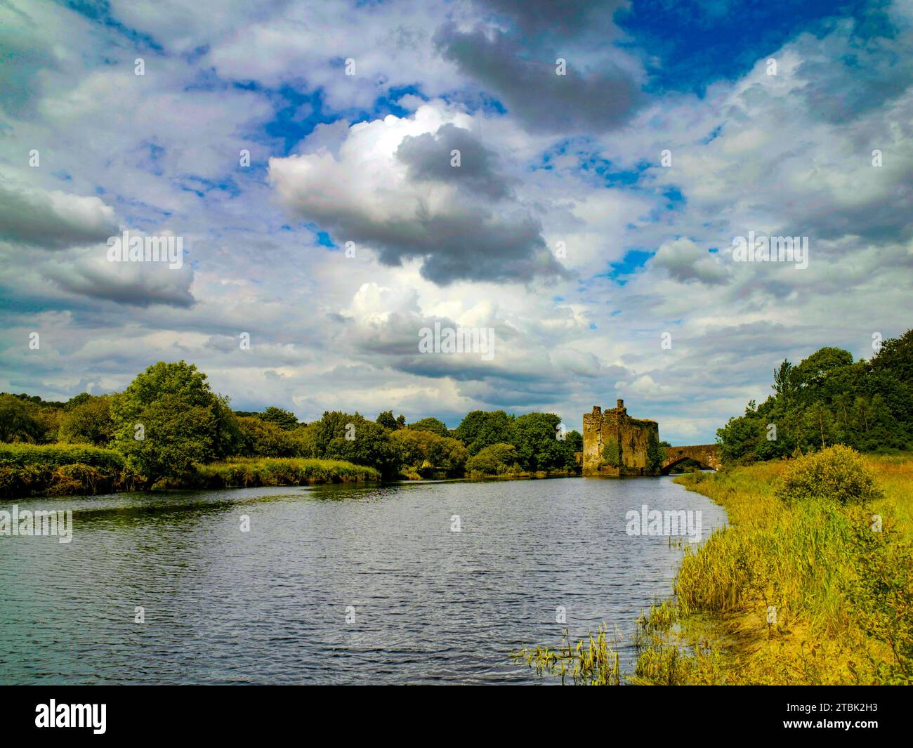 Château de Carrigadrohid, River Lee, comté de Cork, Irlande Banque D'Images