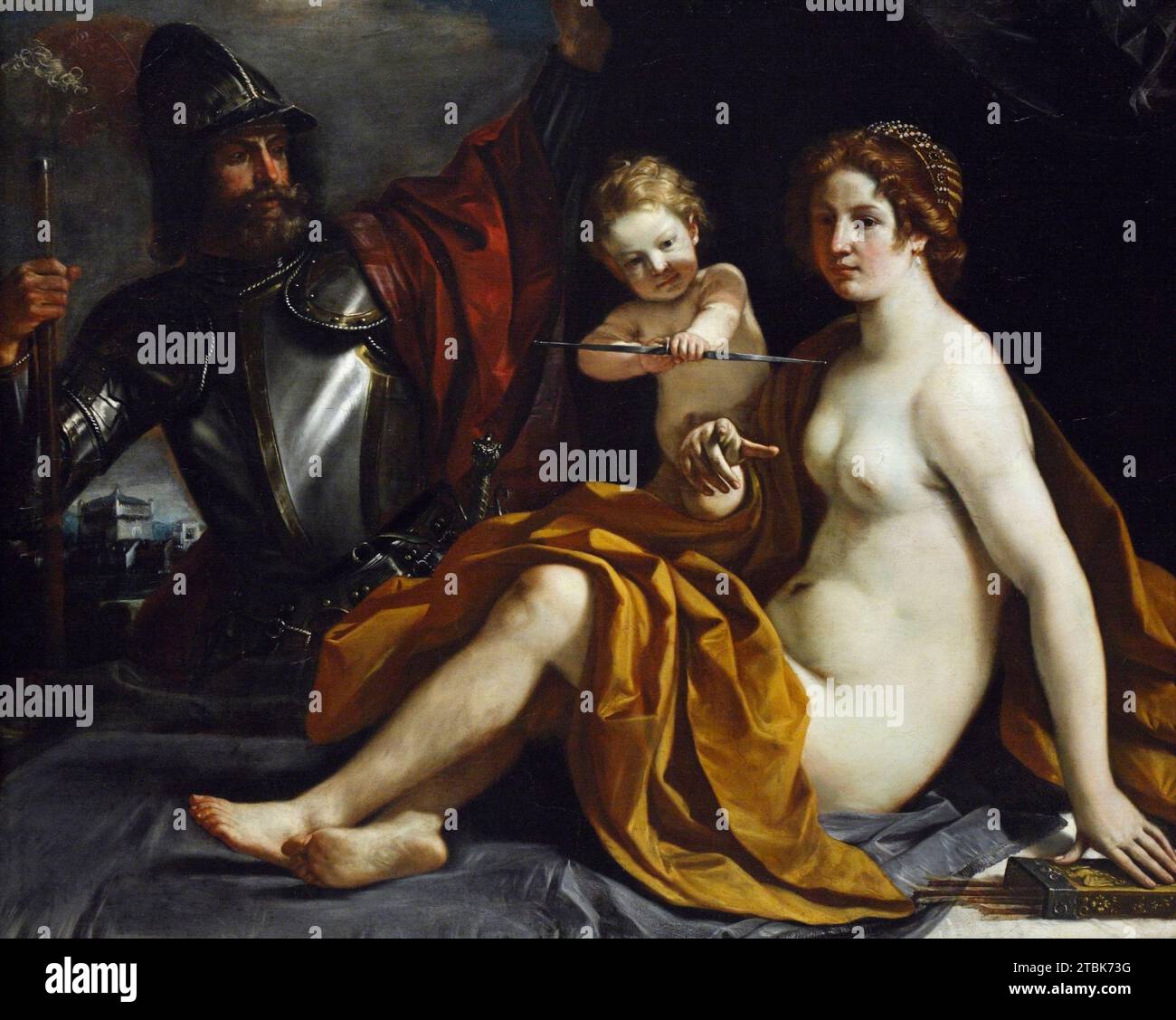 Italie Modena Galleria Estense - Vénus , Mars et Amour par Guercino - 1666 Banque D'Images