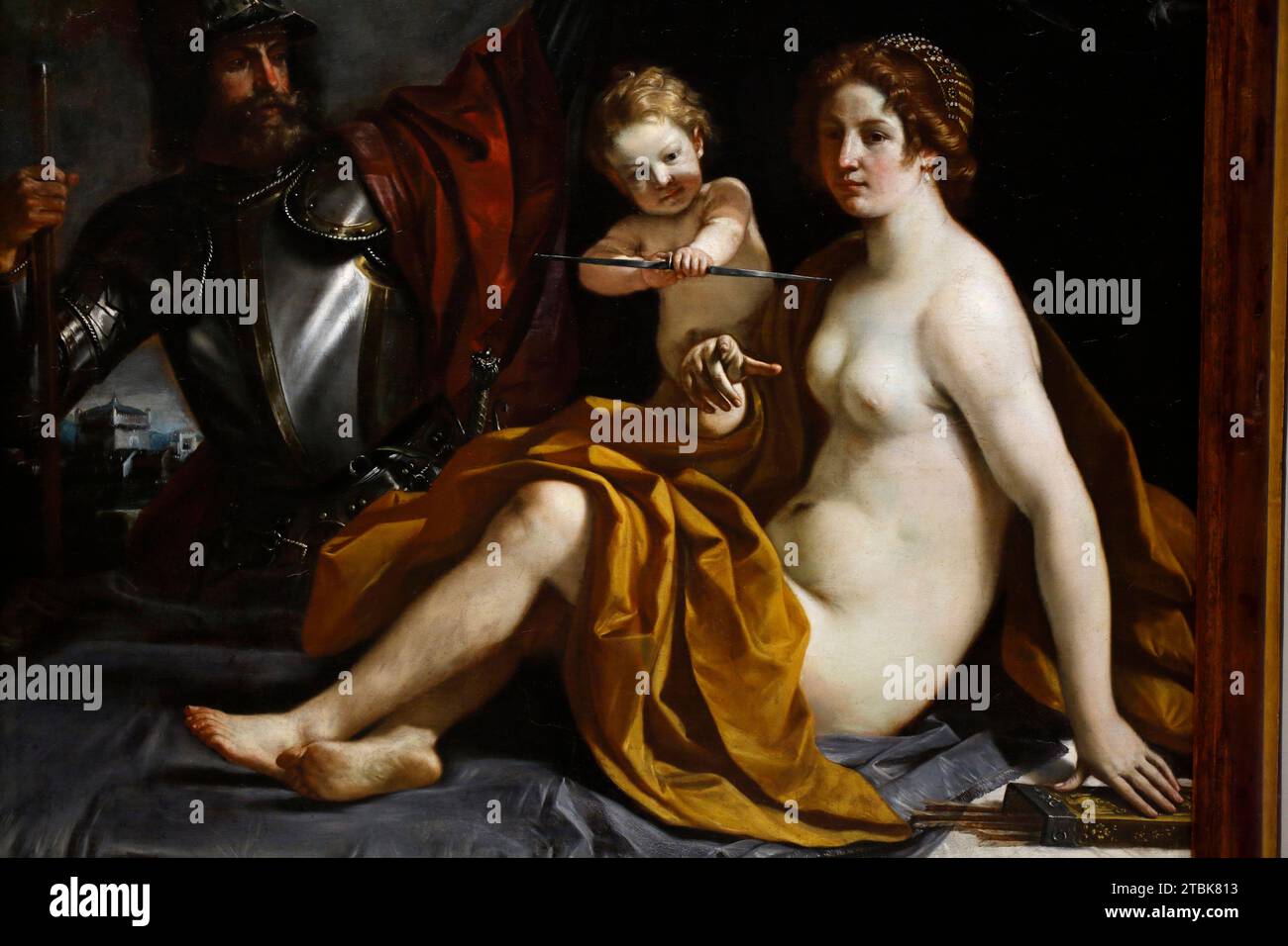 Italie Modena Galleria Estense - Vénus , Mars et Amour par Guercino - 1666 Banque D'Images