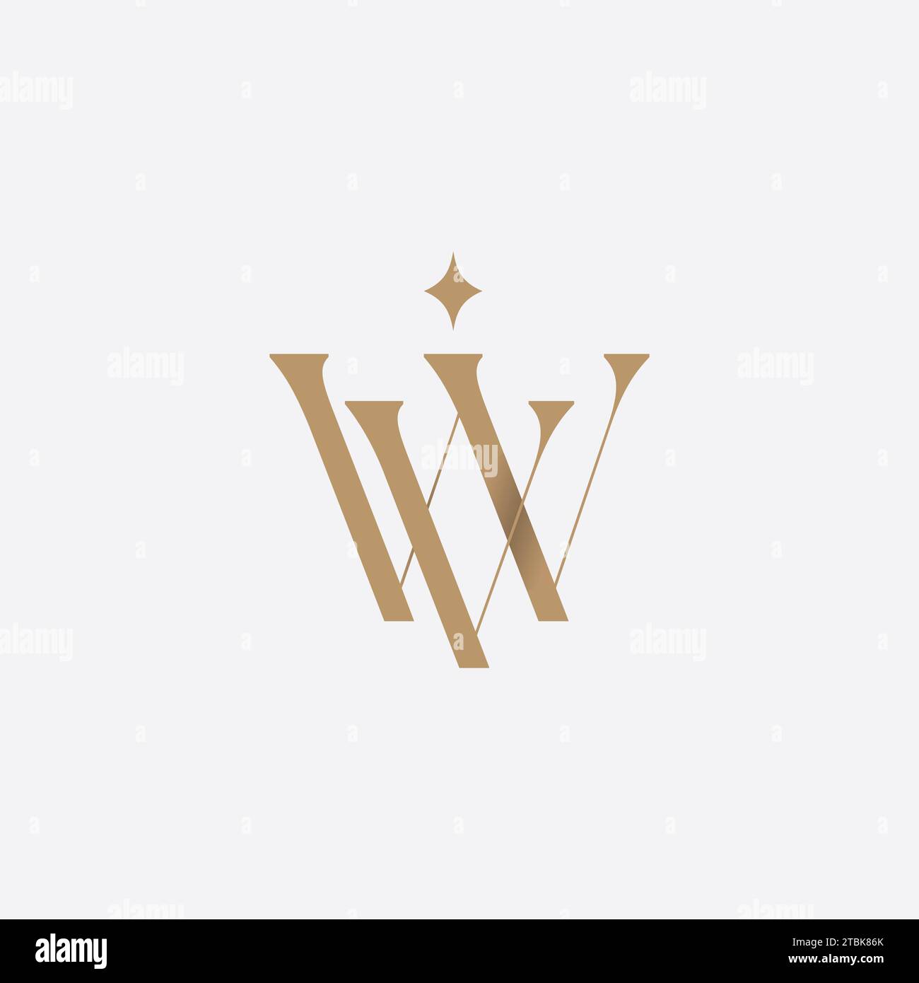 Lettres de l'alphabet monogramme icône logo WV ou VW. Illustration vectorielle Illustration de Vecteur