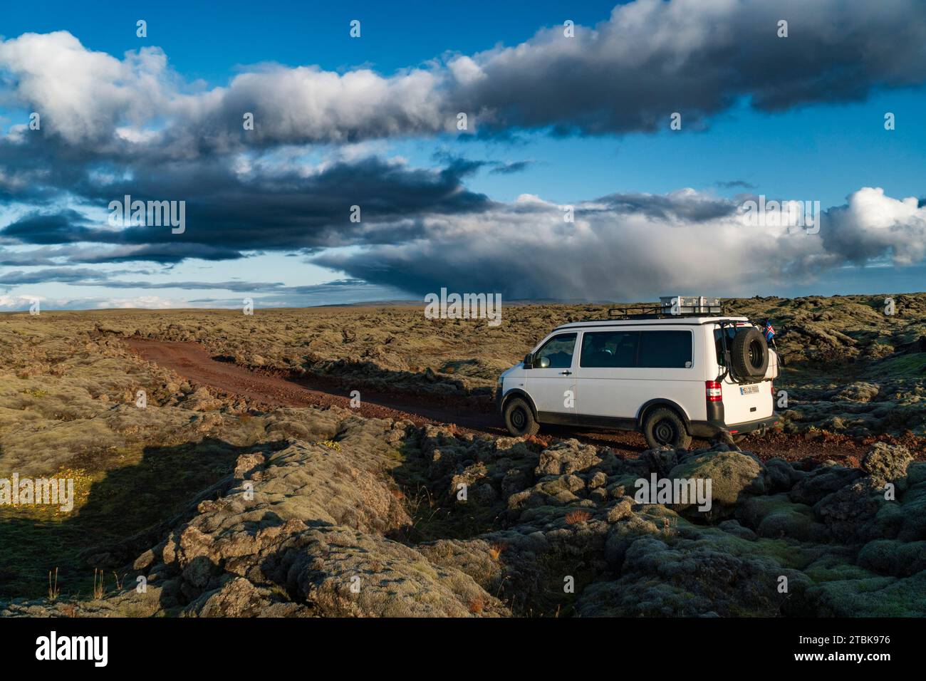 4x4 camping-car tout-terrain mobil im Hochland von Island Banque D'Images