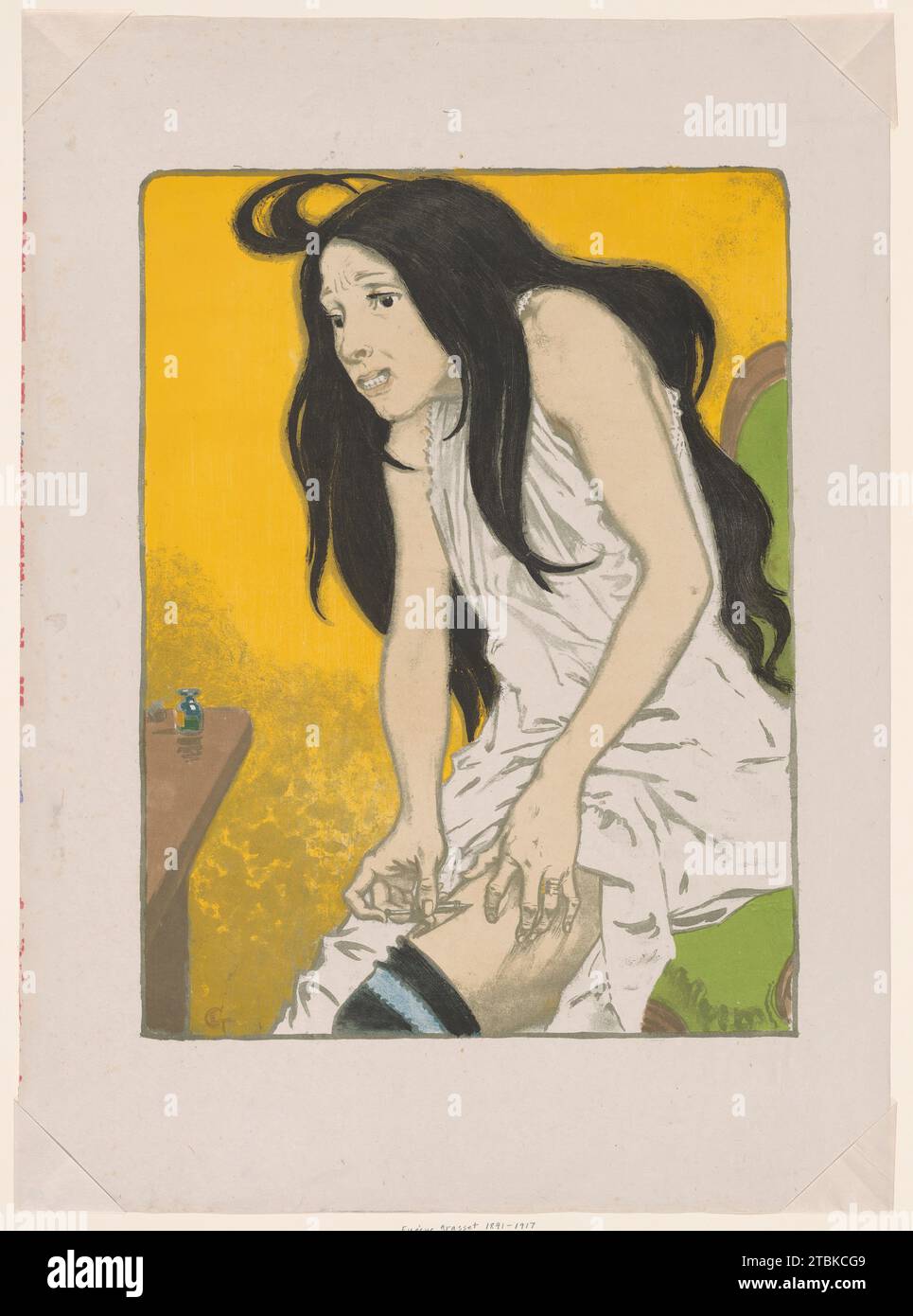 Morphine Addict, de l'Album of Original Prints from Galerie Vollard (Morphinomaniac, de l'album d'estampes originales de la Galerie Vollard), 1897. Banque D'Images
