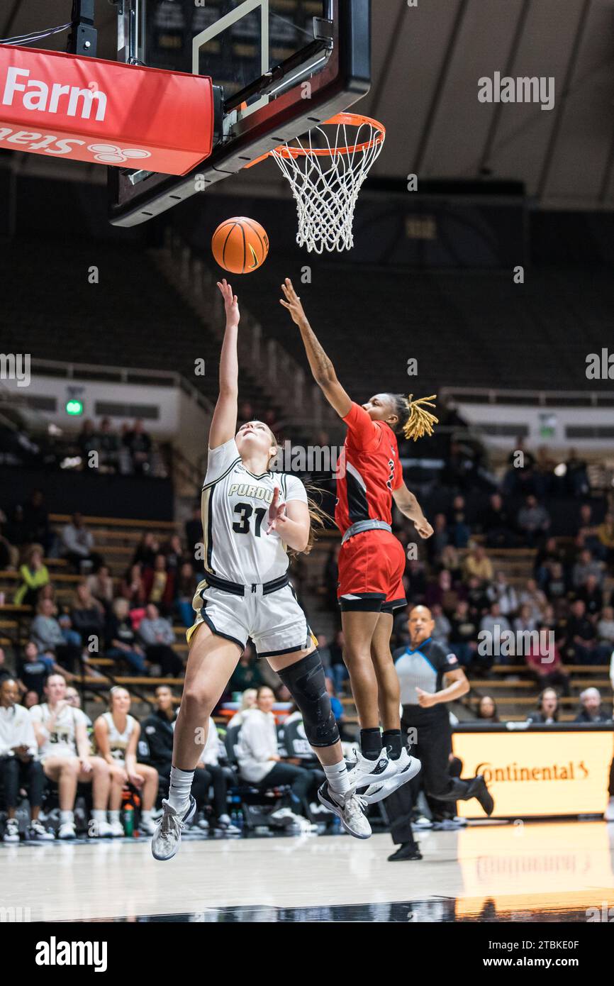 West Lafayette, Indiana, États-Unis. 6 décembre 2023. Purdue Boilermakers garde SOPHIE SWANSON (31) lors du match de basket-ball de la NCAA entre womenÃs État du Sud-est du Missouri et les Purdue Boilermakers, mercredi 6 décembre 2023, à Mackey Arena à West Lafayette, Ind. (Image de crédit : © David Wegiel/ZUMA Press Wire) USAGE ÉDITORIAL SEULEMENT! Non destiné à UN USAGE commercial ! Banque D'Images