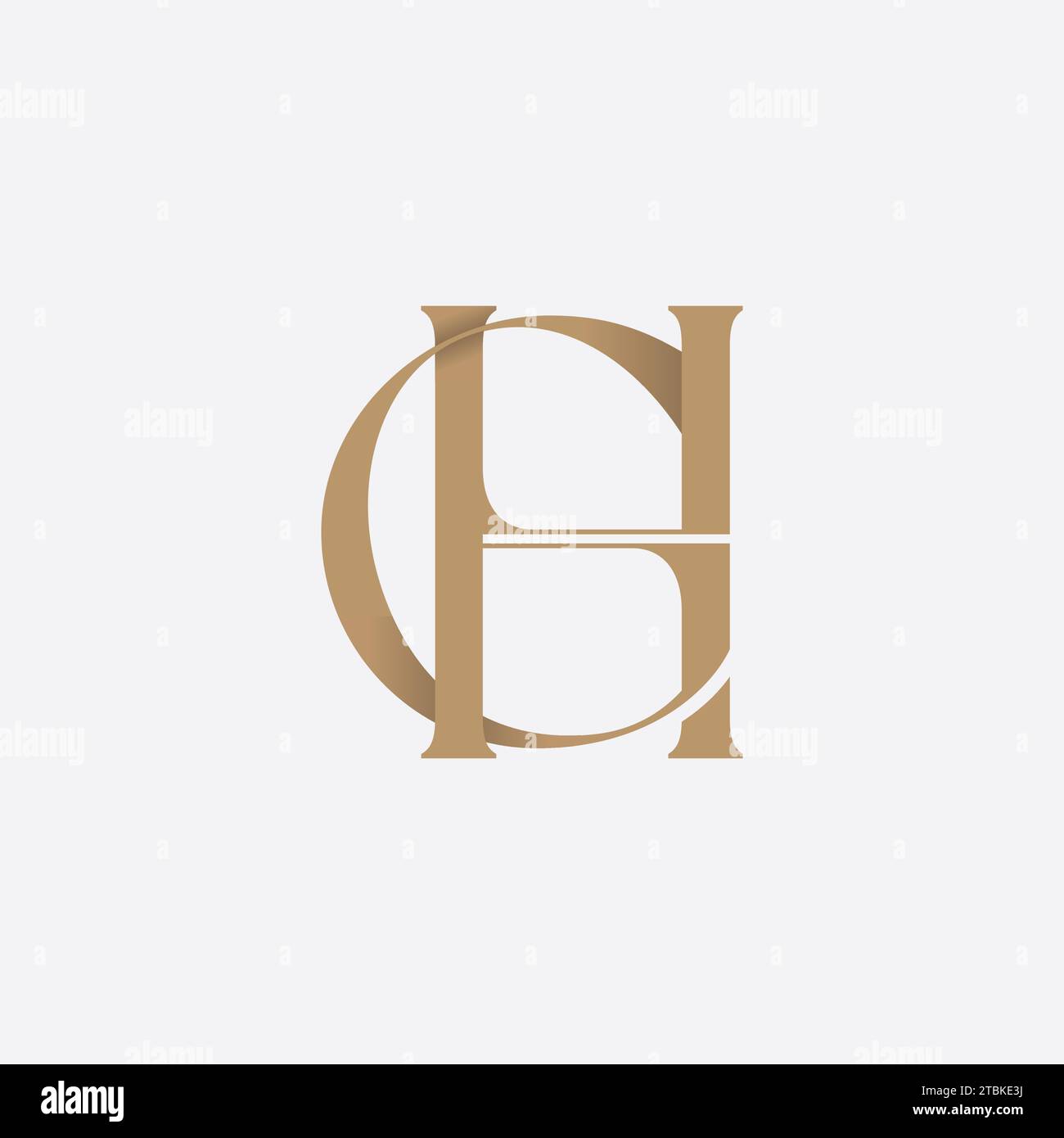 Lettres alphabétiques monogramme icône logo GH ou HG. Illustration vectorielle Illustration de Vecteur