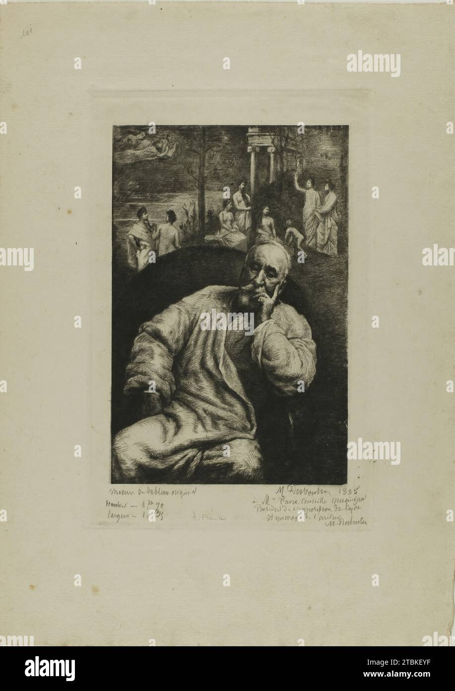 Pierre Puvis de Chavannes, Portrait et composition, 1895. Banque D'Images