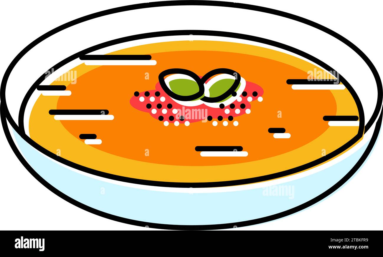 illustration vectorielle d'icône de couleur de soupe ezogelin cuisine turque Illustration de Vecteur