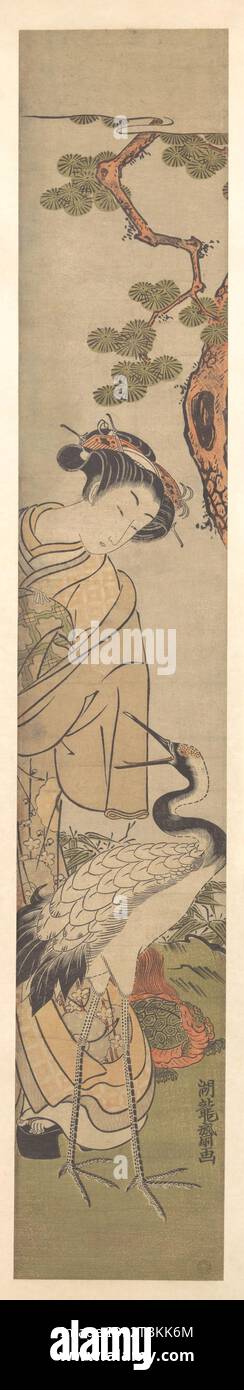 Le Bijin Jurojin 1911 par Isoda Koryusai Banque D'Images