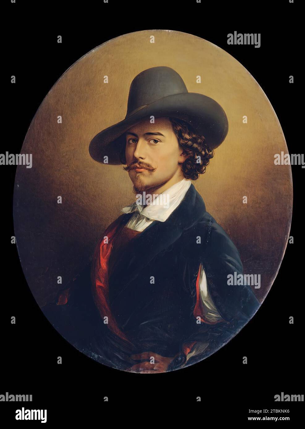 Le peintre Eduard Ender, 1845. Eduard Ender (1822-1883) était le fils de Johann Nepomuk Ender. Banque D'Images