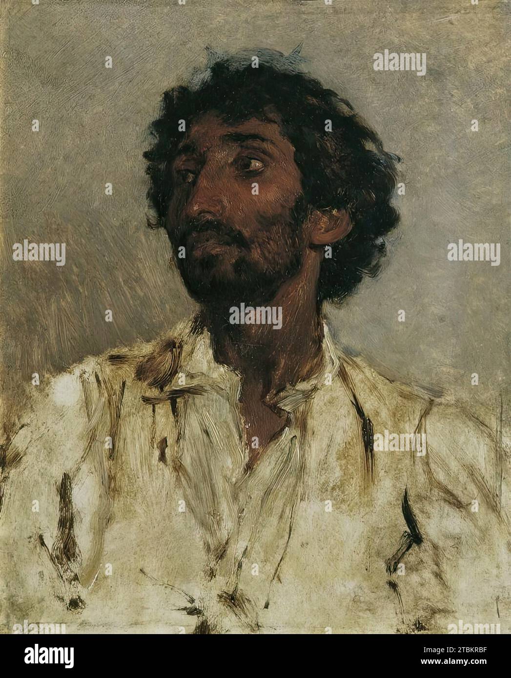 Portrait mi-long d'un gitan, 1860/1870. Banque D'Images