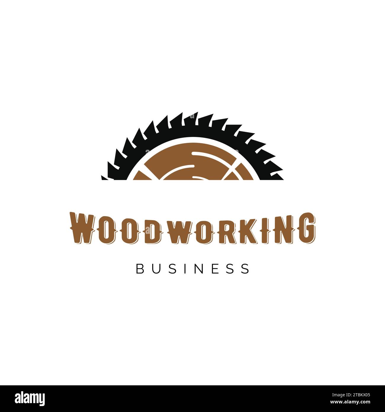 Inspiration du logo d'icône de travail du bois Illustration de Vecteur