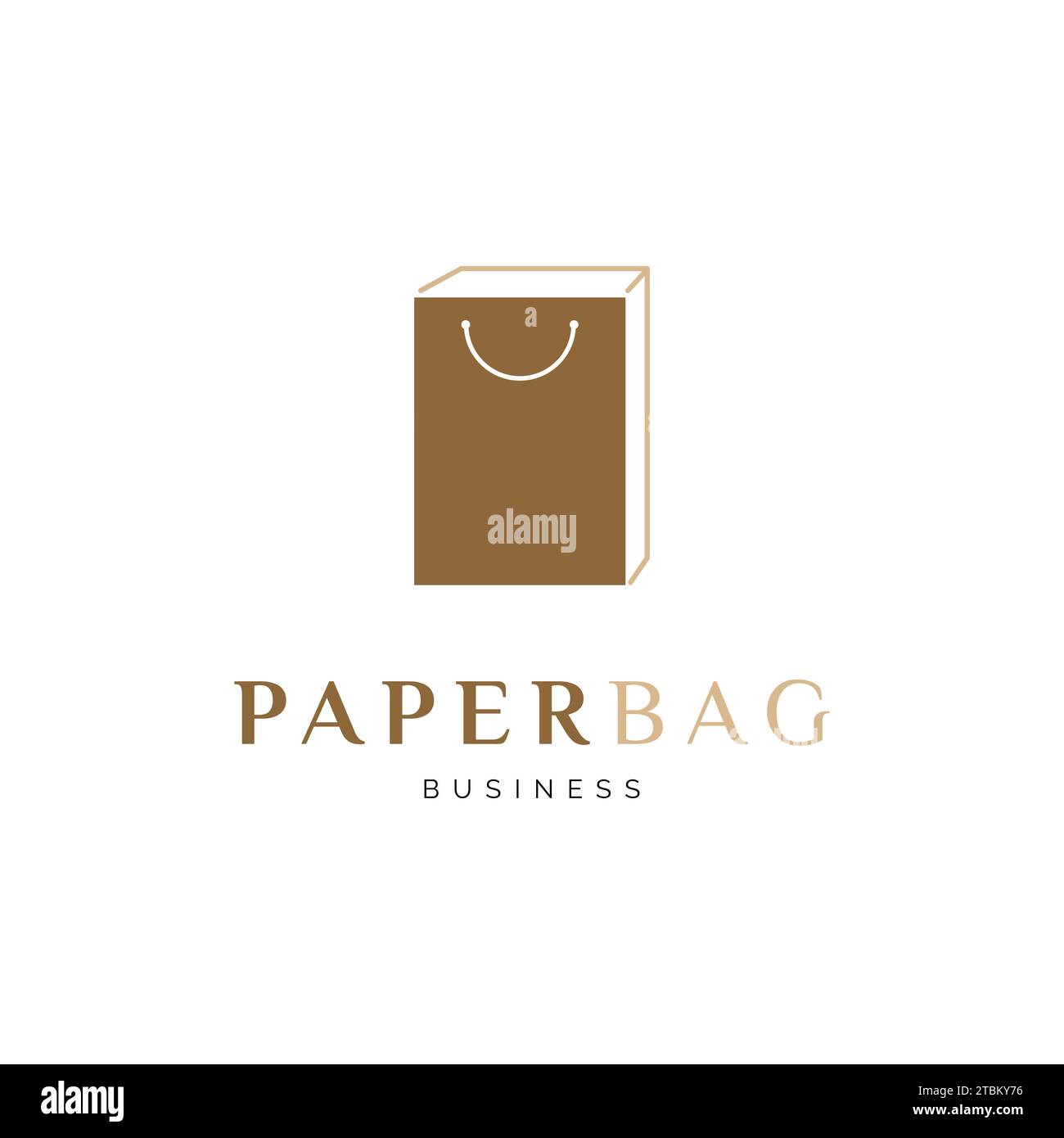 Modèle de conception de logo d'icône de sac de papier Illustration de Vecteur