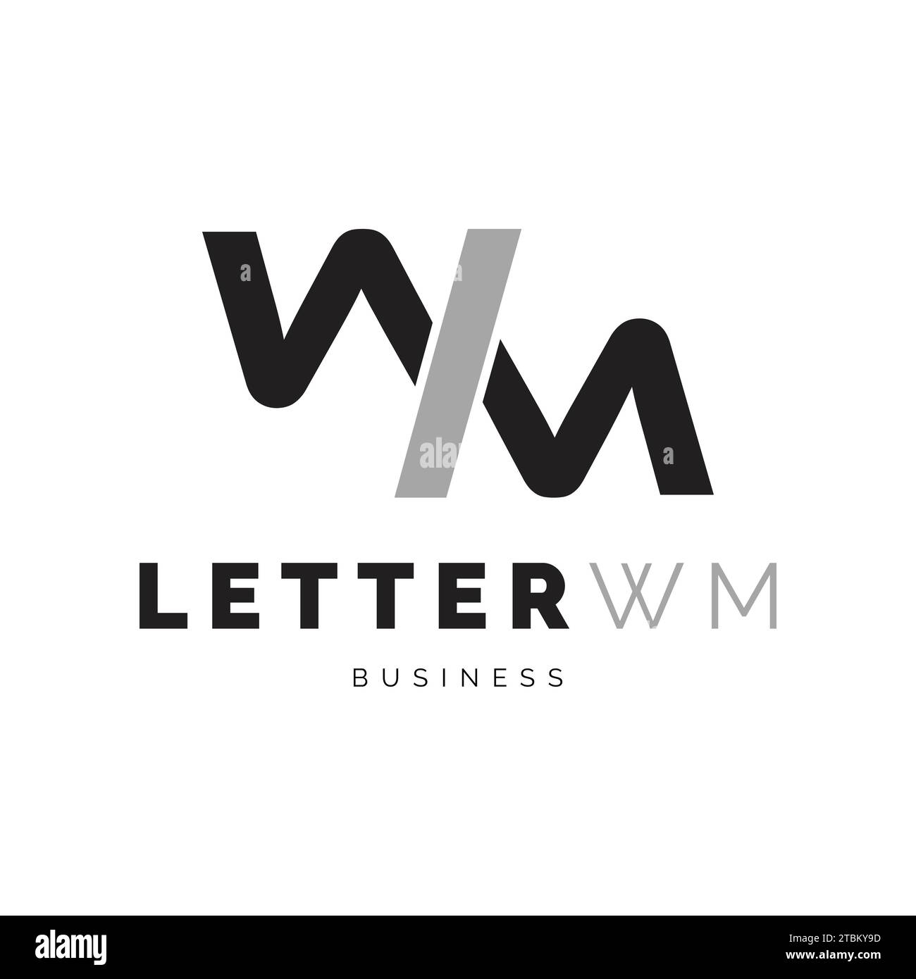 Lettre initiale WM Icon logo inspiration Illustration de Vecteur
