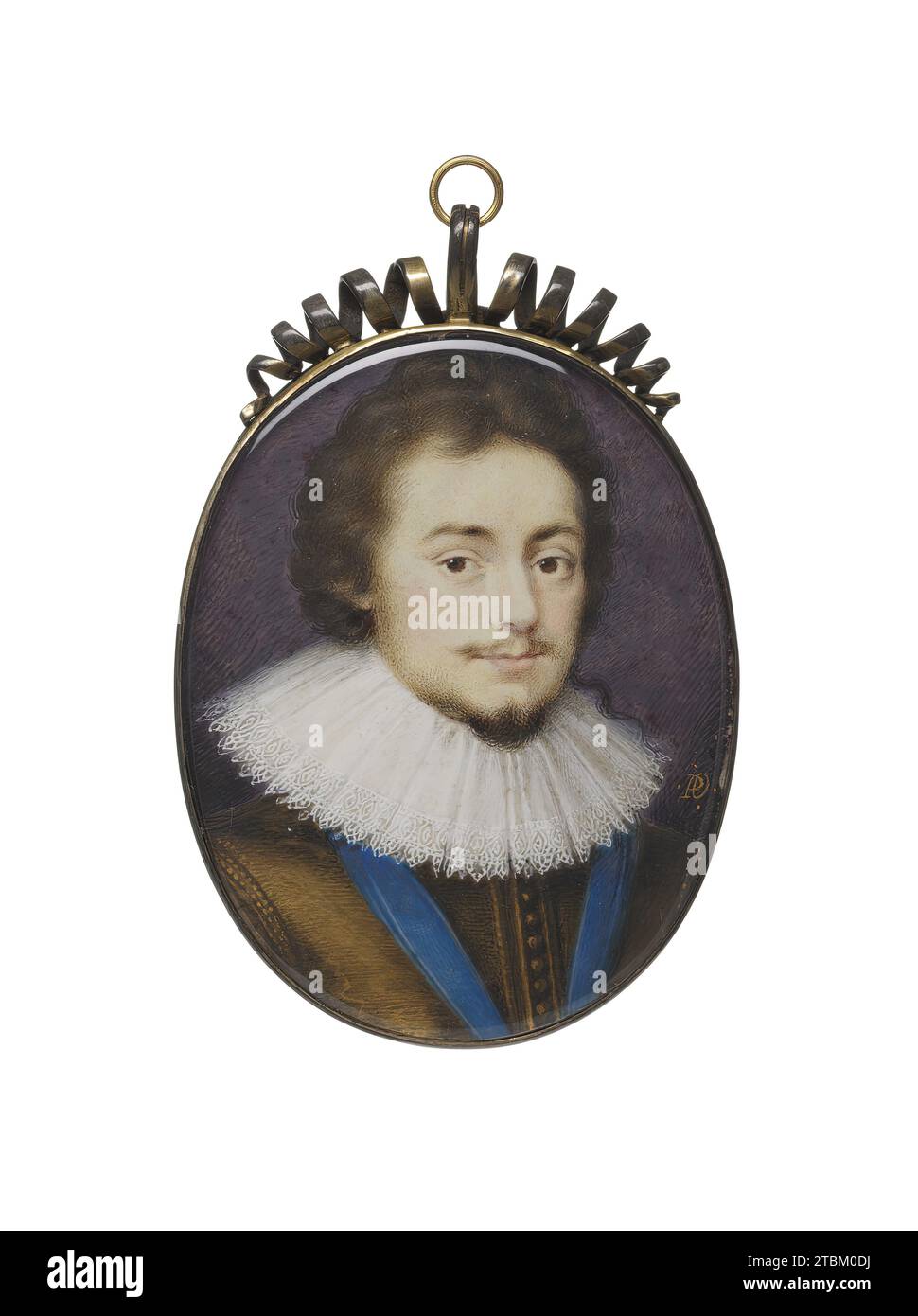 Portrait de Frédéric V, électeur du Rhin-Palatinat, c1618. Frédéric (1596-1632) de Pfalz, électeur palatin, a été courtisé par les dirigeants protestants dans toute l'Europe comme un chef prometteur de la cause protestante. Sa mère avait été une princesse d'Orange. En 1613, il épouse Elizabeth Stuart, espérant obtenir le soutien de son père, le roi Jacques Ier d'Angleterre. En 1619, il est invité à devenir roi de Bohême. Sa vanité a surmonté son jugement, et il a accepté, mais, après quelques mois au pouvoir, Frédéric et sa femme ont été déposés par les forces catholiques. A l'invitation de son cousin Maurits, le prince O. Banque D'Images
