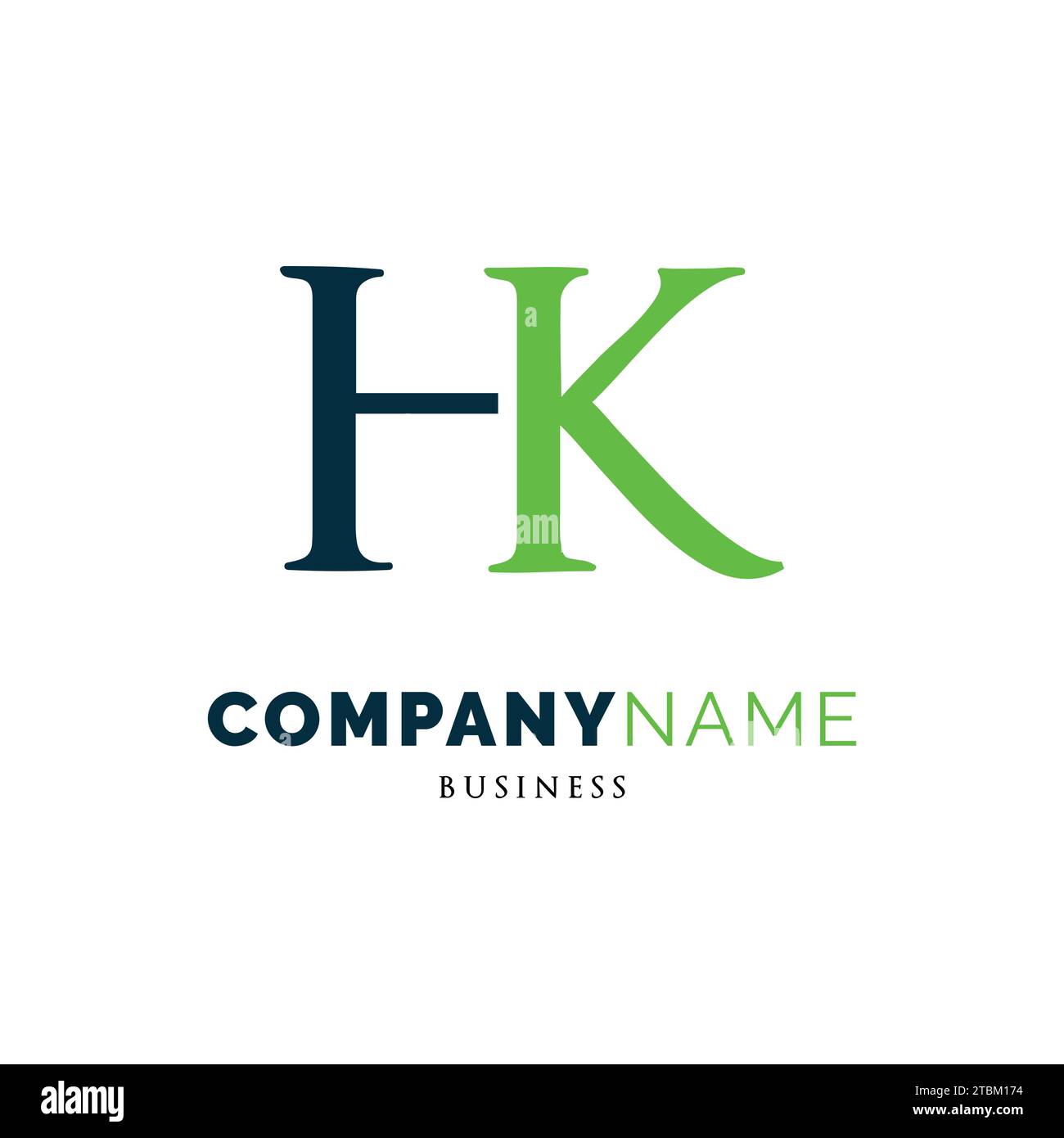 Lettre initiale HK icône logo modèle de conception Illustration de Vecteur