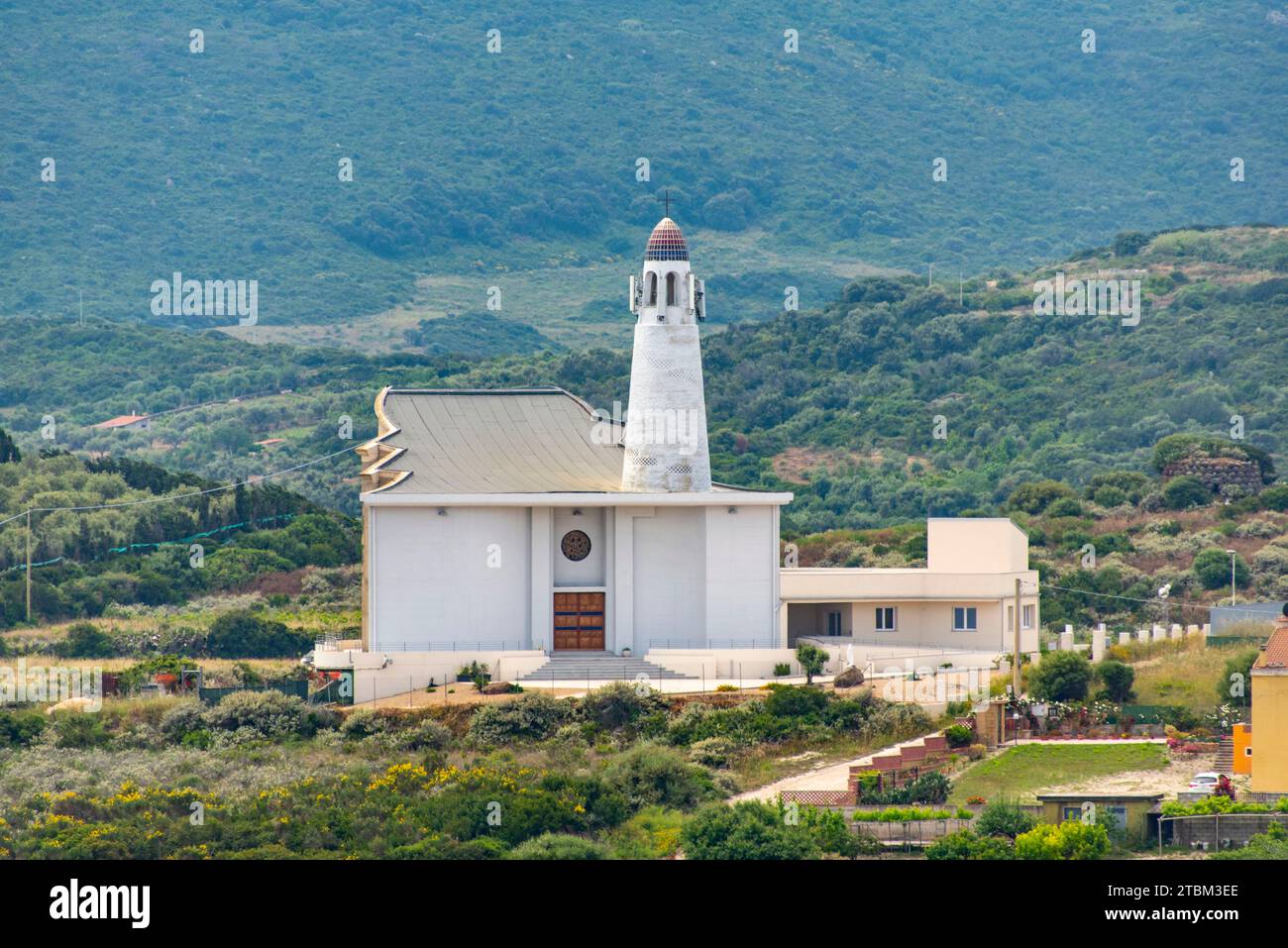 Église de la Sacrée famille à Castelsardo - Sardaigne - Italie Banque D'Images