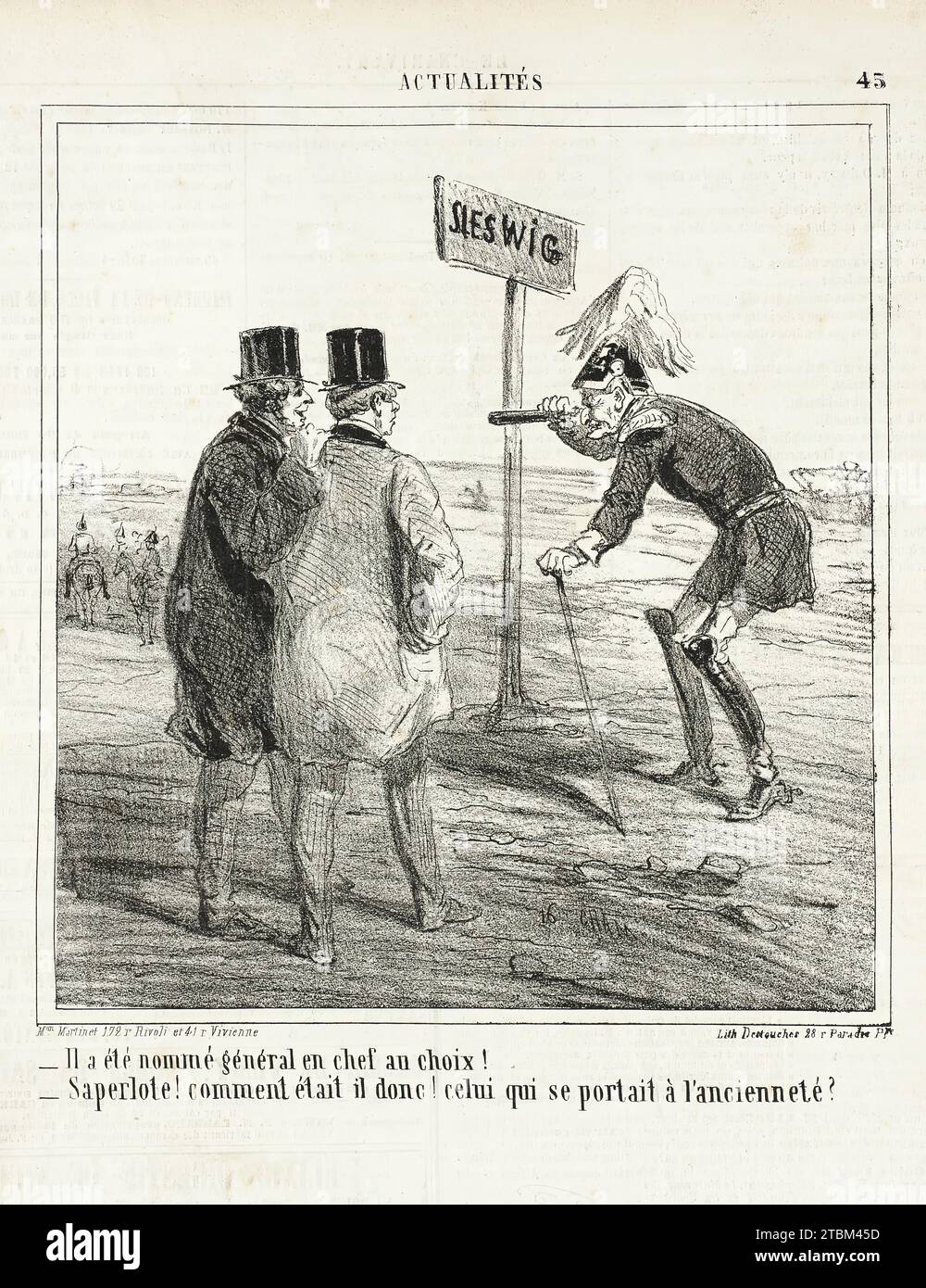 Il a &#xe9;t&#xe9 ; nomm&#xe9 ; g&#xe9;n&#xe9;ral en chef au choix! Saperlote ! Commentaire &#xe9;tait il donc! Celui qui se portrait &#xe0 ; l'anciennet&#xe9;?, 1864. Dans Actualit&#xe9;s. Banque D'Images