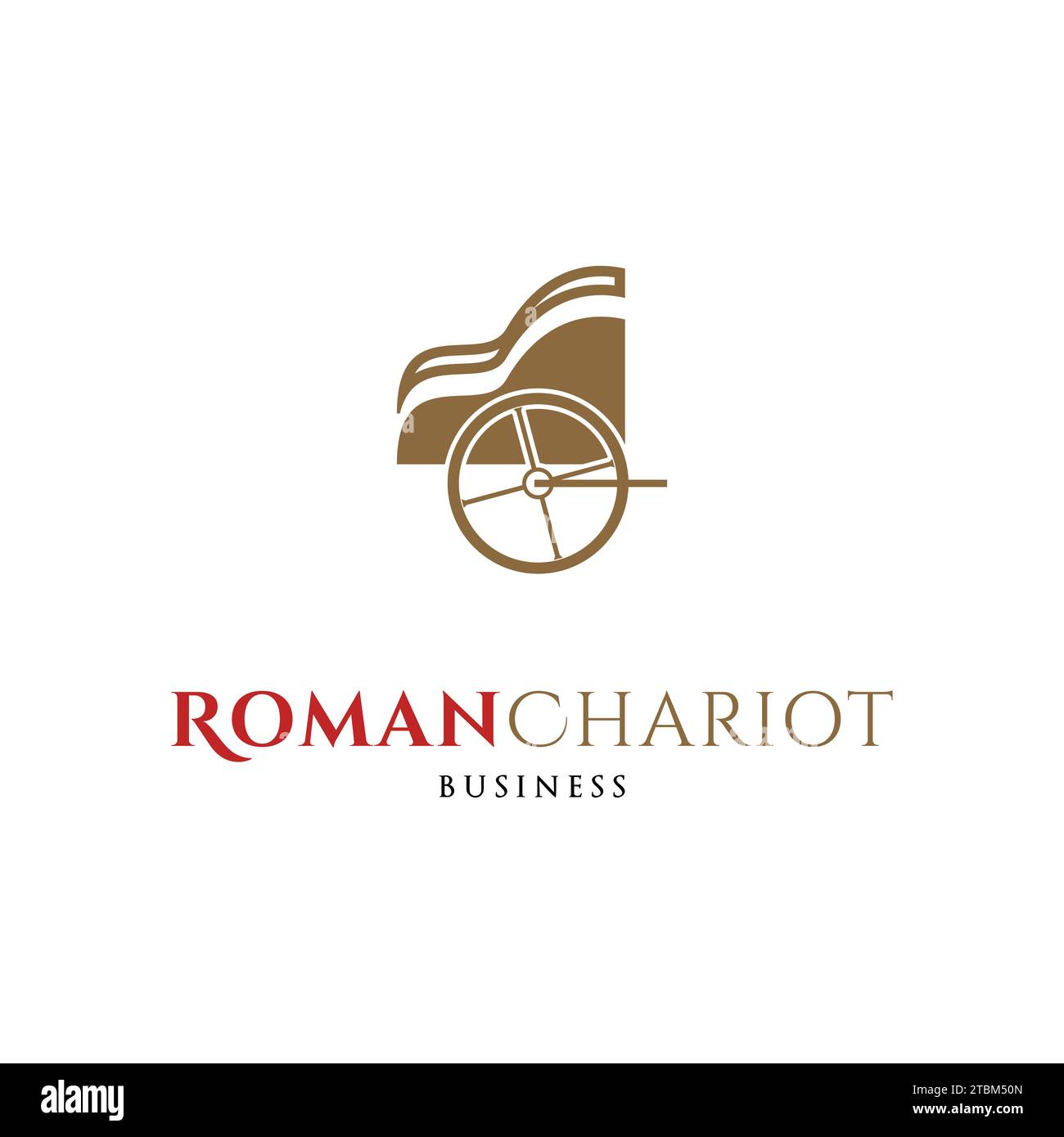 Ancien modèle de conception de logo d'icône chariot romain Illustration de Vecteur