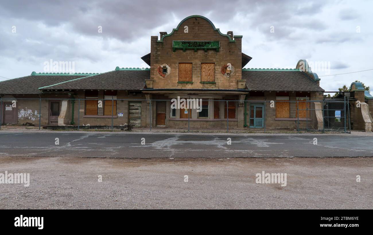 La ville fantôme de Rhyolite, Nevada Banque D'Images