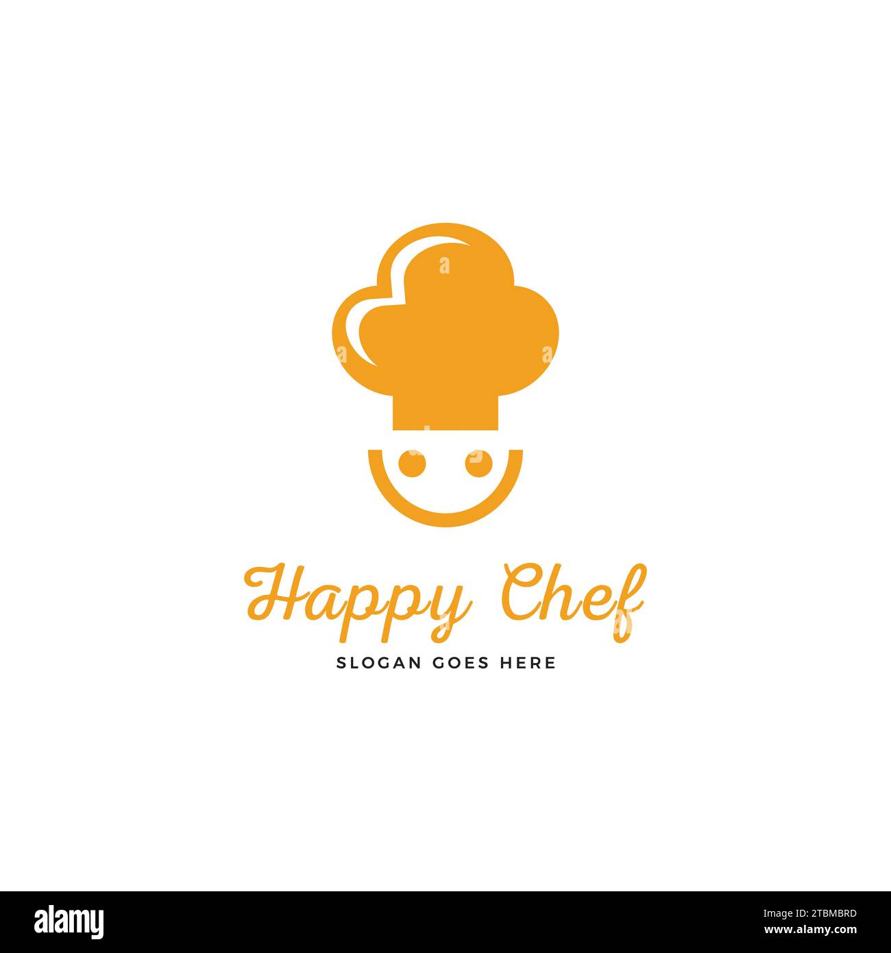 Illustration de l'icône vectorielle du logo Happy Chef Illustration de Vecteur