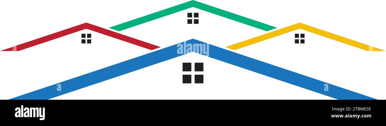 Est un symbole en relation avec les termes de maison, résidence ou logement Illustration de Vecteur