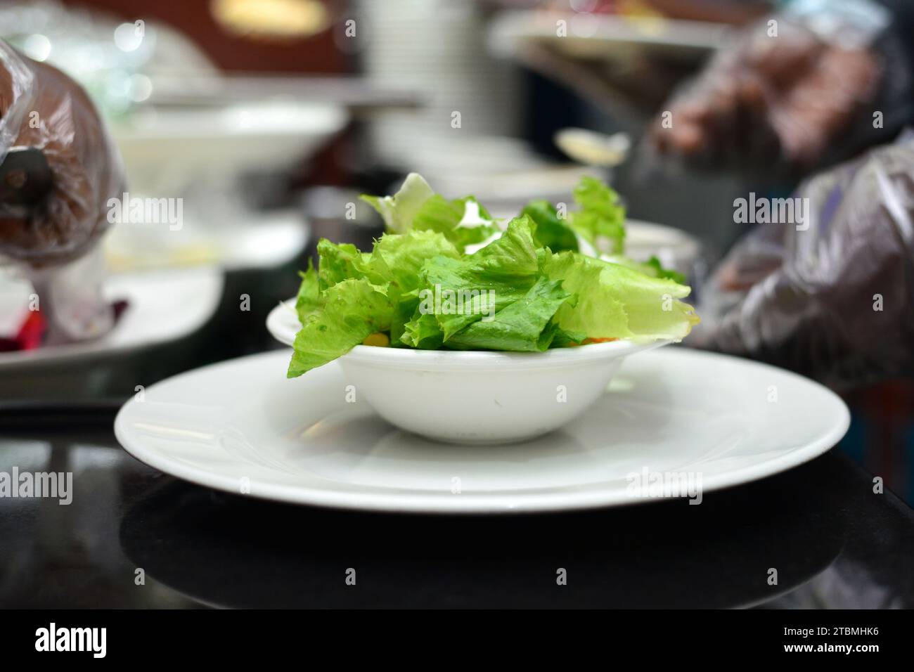 Menu alimentaire à la réception nigériane Banque D'Images