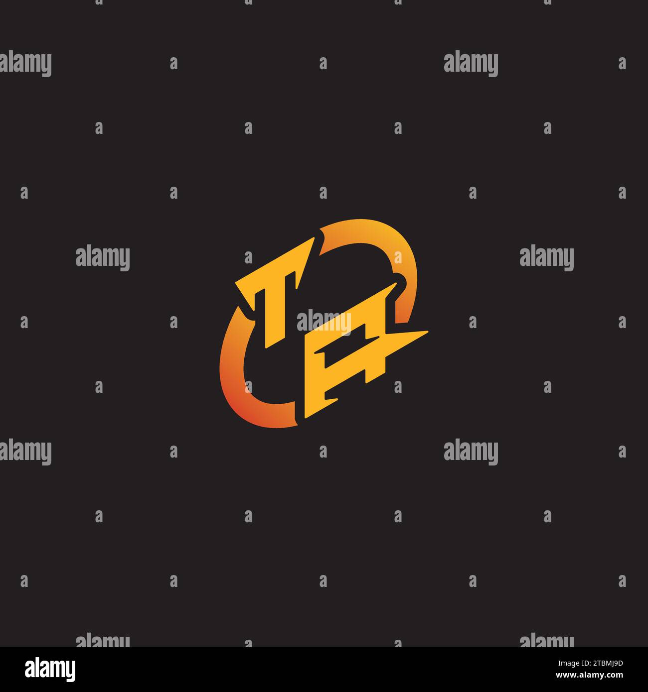 À la combinaison lettre unique initiales logo eSport pour l'équipe de jeu, youtube, twitch Illustration de Vecteur