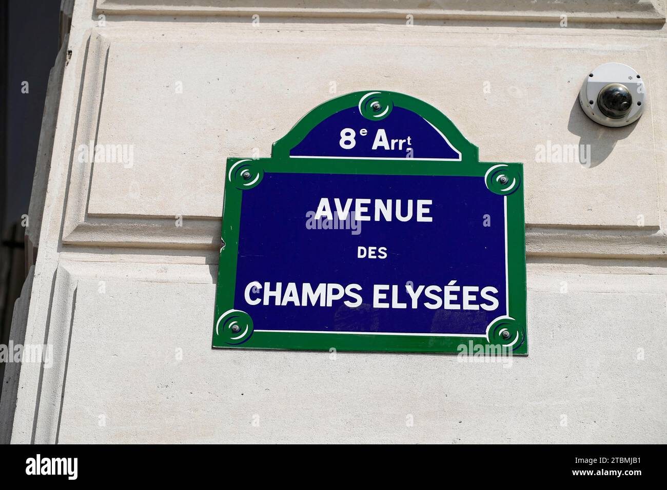 Panneau de rue, AVENUE DES CHAMPS ELYSÉES, Paris, France Banque D'Images