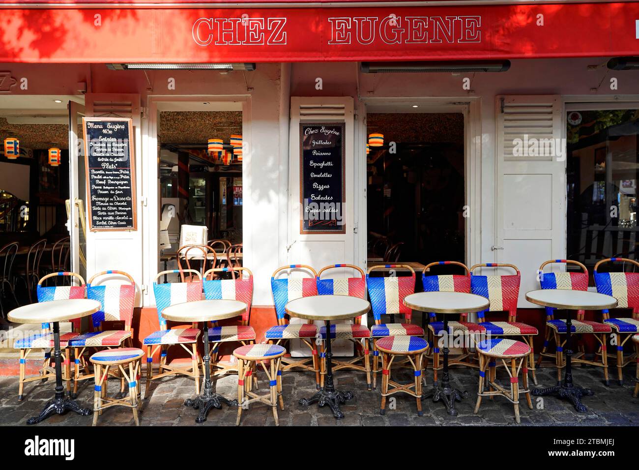 Café restaurant, Montmartre, Paris, France Banque D'Images