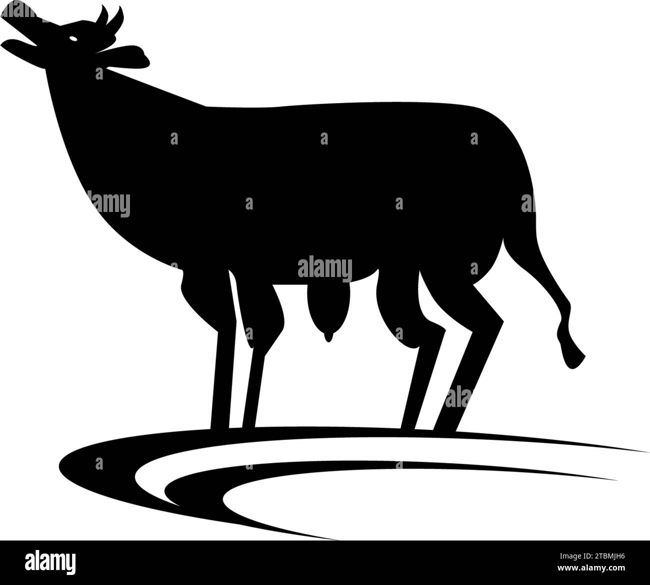 Est un symbole associé aux animaux surtout cow Illustration de Vecteur