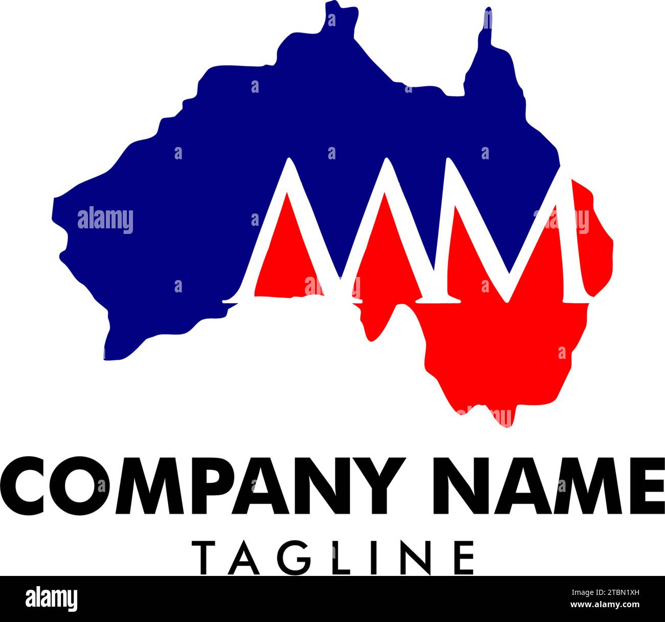 Lettre initiale AAM avec concept de conception de logo de carte d'Australie Illustration de Vecteur