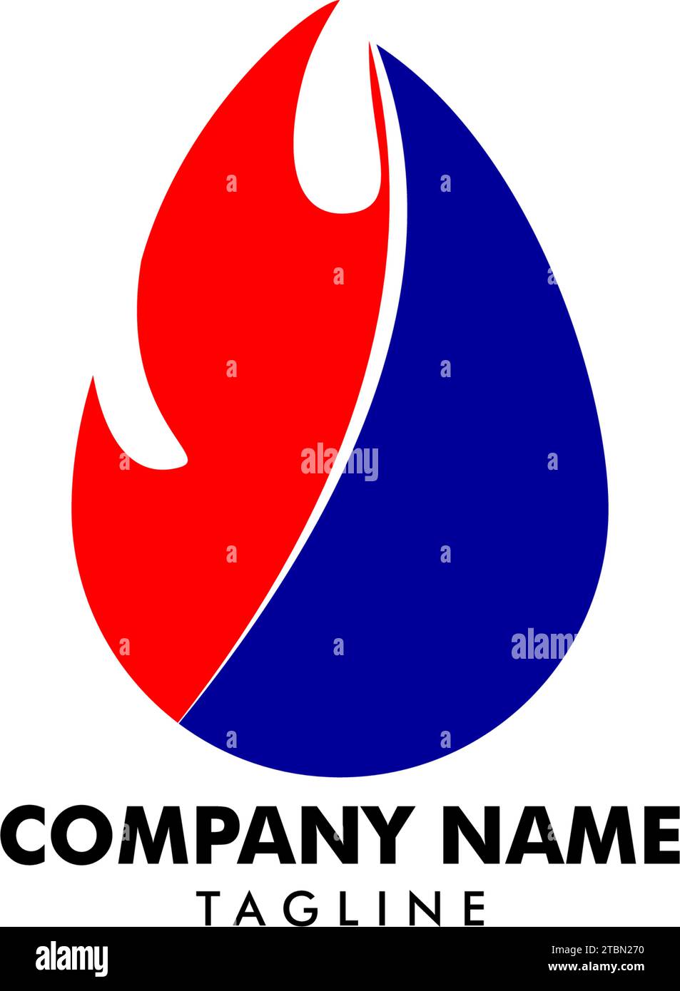 Conception de modèle de logo de chauffage et climatisation Illustration de Vecteur