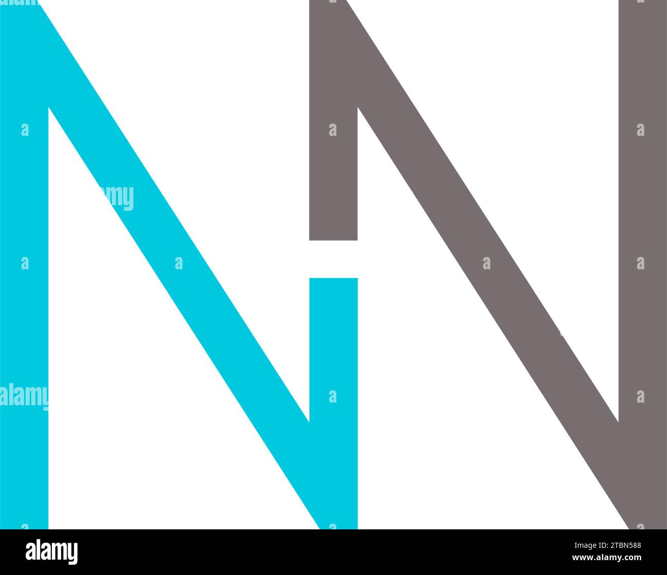 Vecteur de modèle de conception de logo de lettre NN Illustration de Vecteur