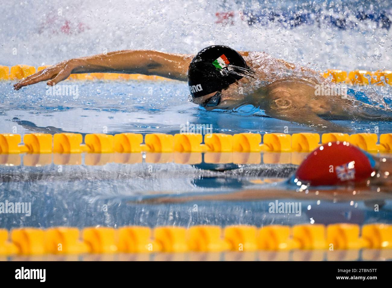 Lorenzo Zazzeri d’Italie concourt à la finale du 50m nage libre hommes lors des Championnats d