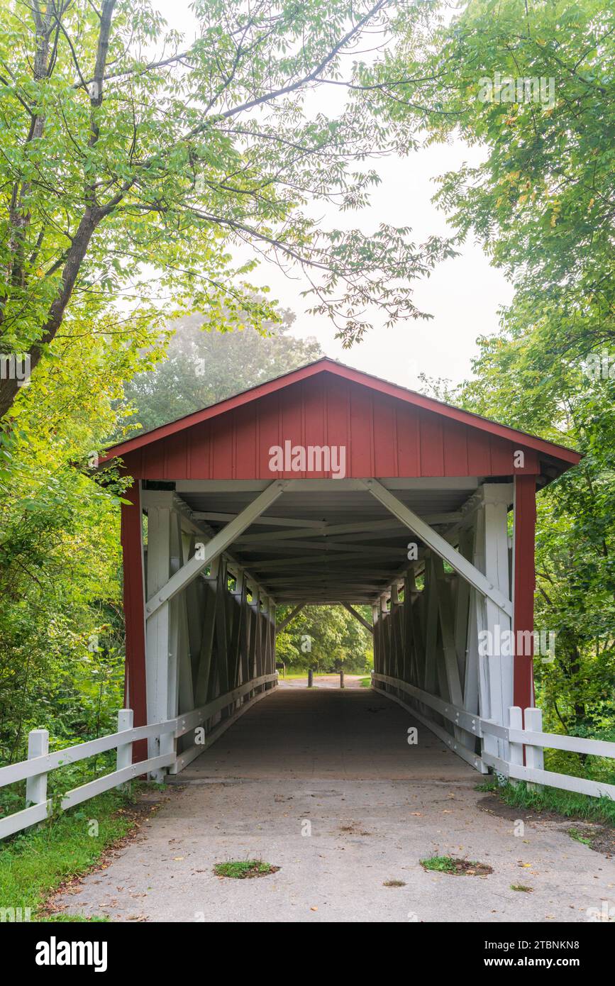 Le pont couvert d'Everett au parc national de Cuyahoga Valley dans l'Ohio Banque D'Images