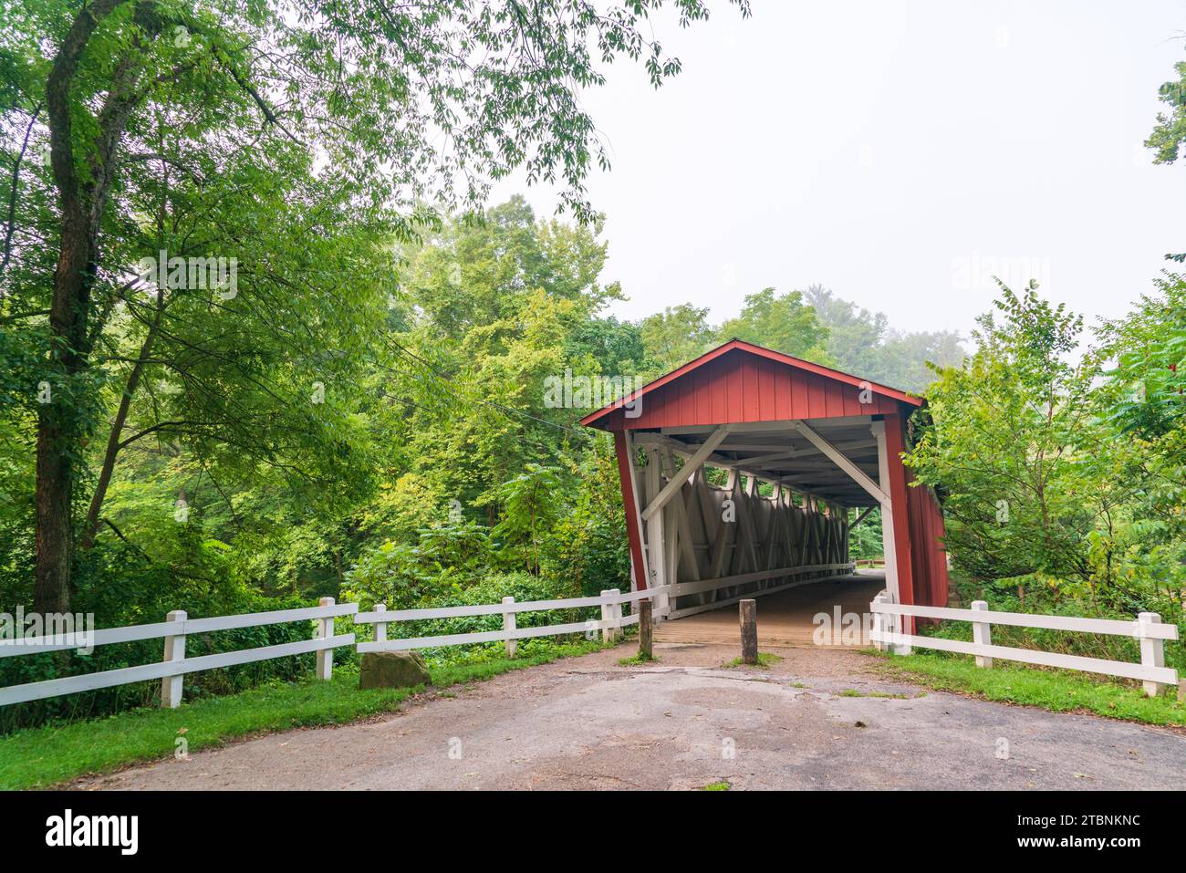 Le pont couvert d'Everett au parc national de Cuyahoga Valley dans l'Ohio Banque D'Images