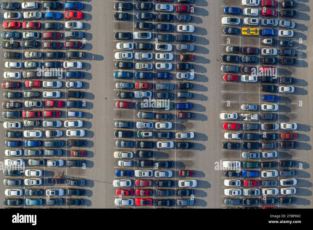 Parking pour voitures de location, Winder, Géorgie Banque D'Images