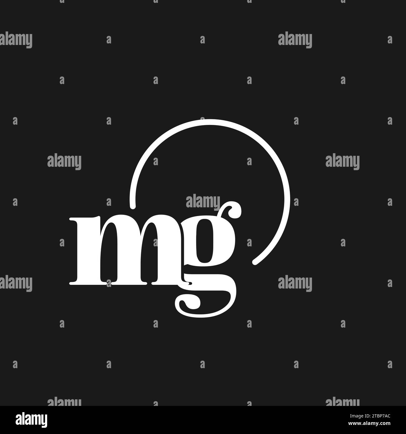 MG logo initiales monogramme avec des lignes circulaires, design de logo minimaliste et propre, graphique vectoriel de style simple mais classe Illustration de Vecteur