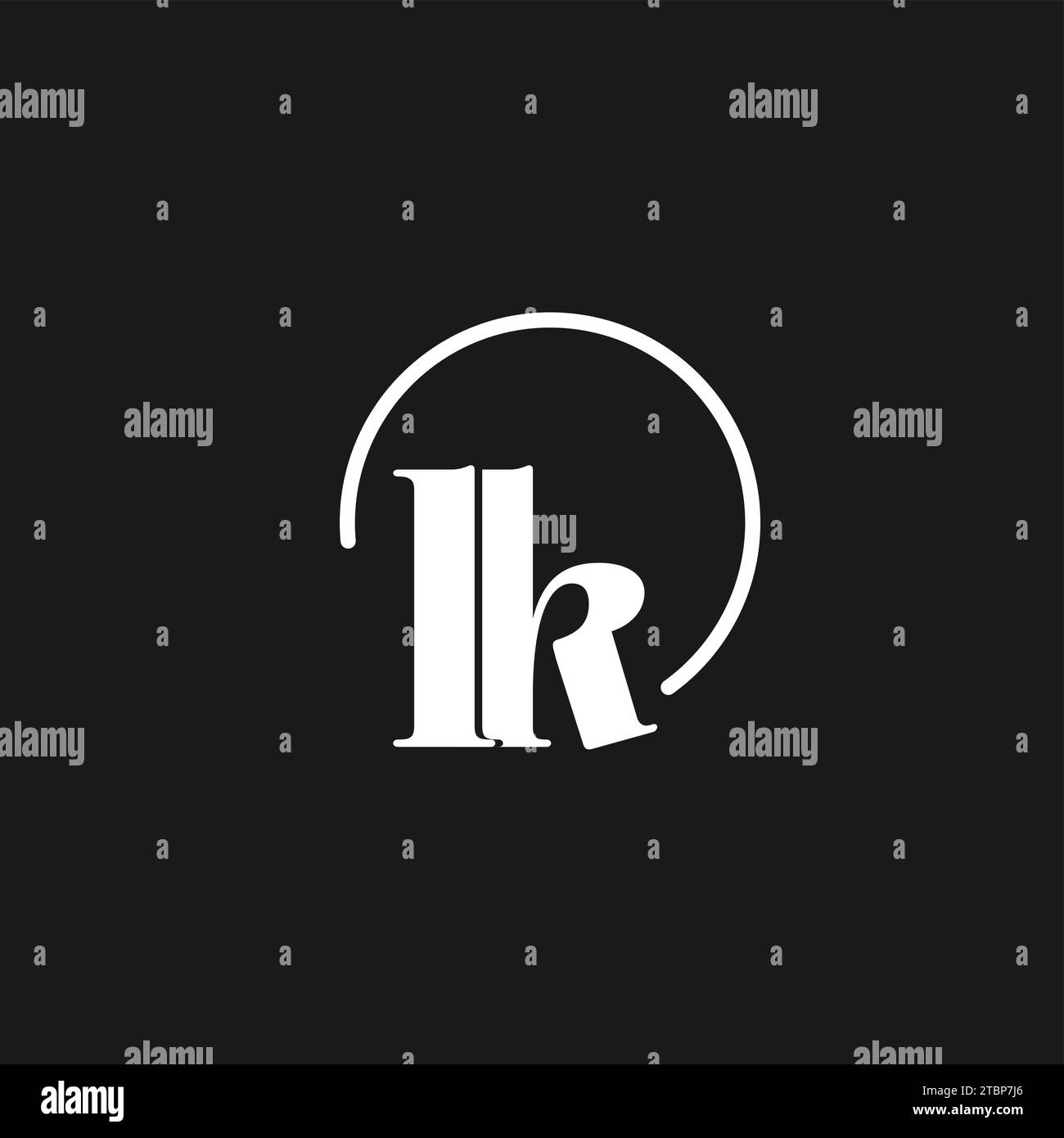 LK logo initiales monogramme avec des lignes circulaires, design de logo minimaliste et propre, graphique vectoriel de style simple mais classe Illustration de Vecteur