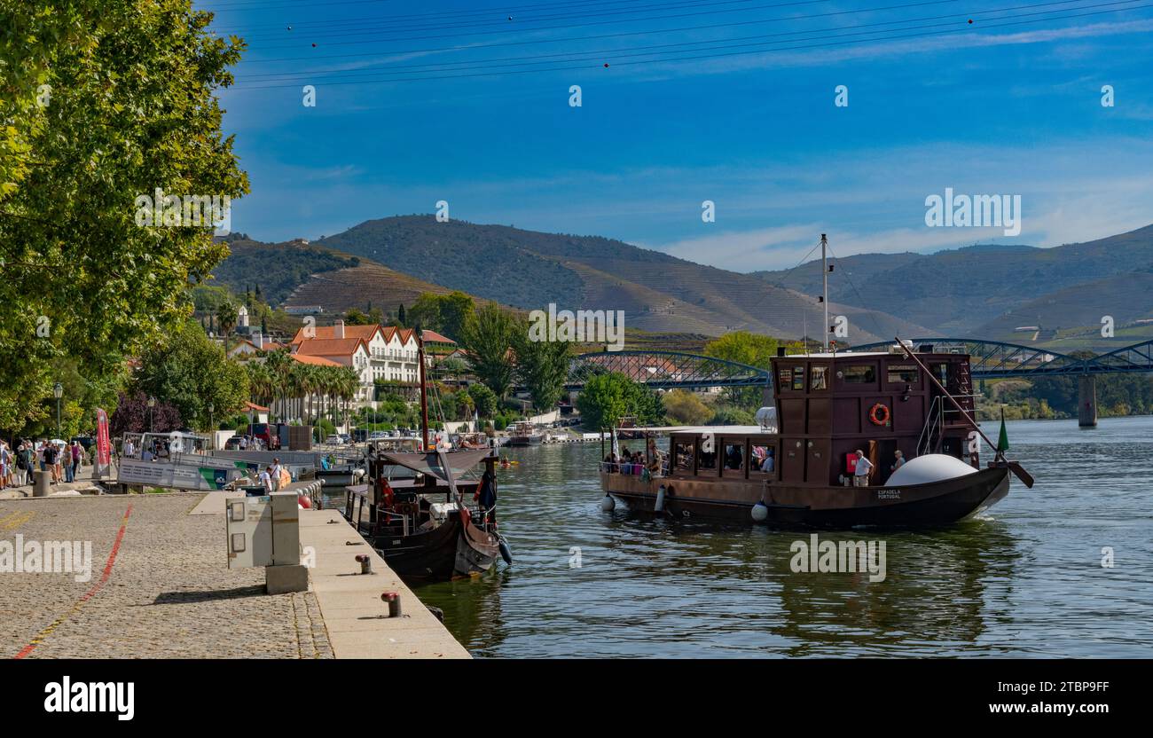 Sur le fleuve Douro à Pinhao, vallée du Douro, Portugal Banque D'Images